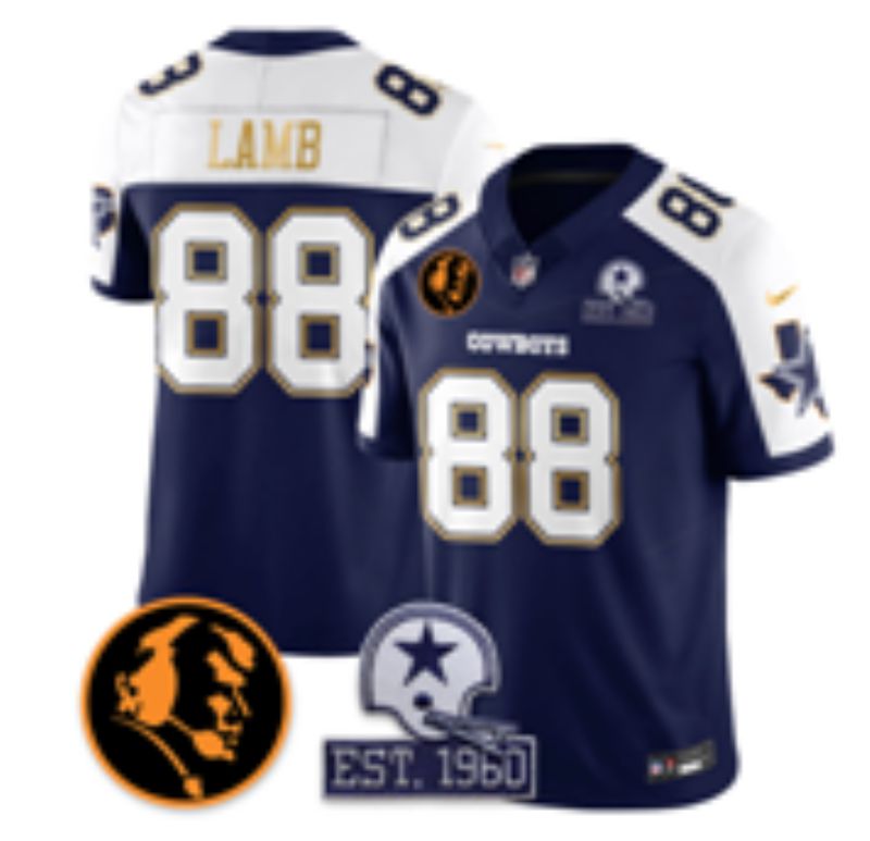 Men 2026 Dallas Cowboys #88 Lamb blue 6th generation Nike Limited NFL Jersey style 01